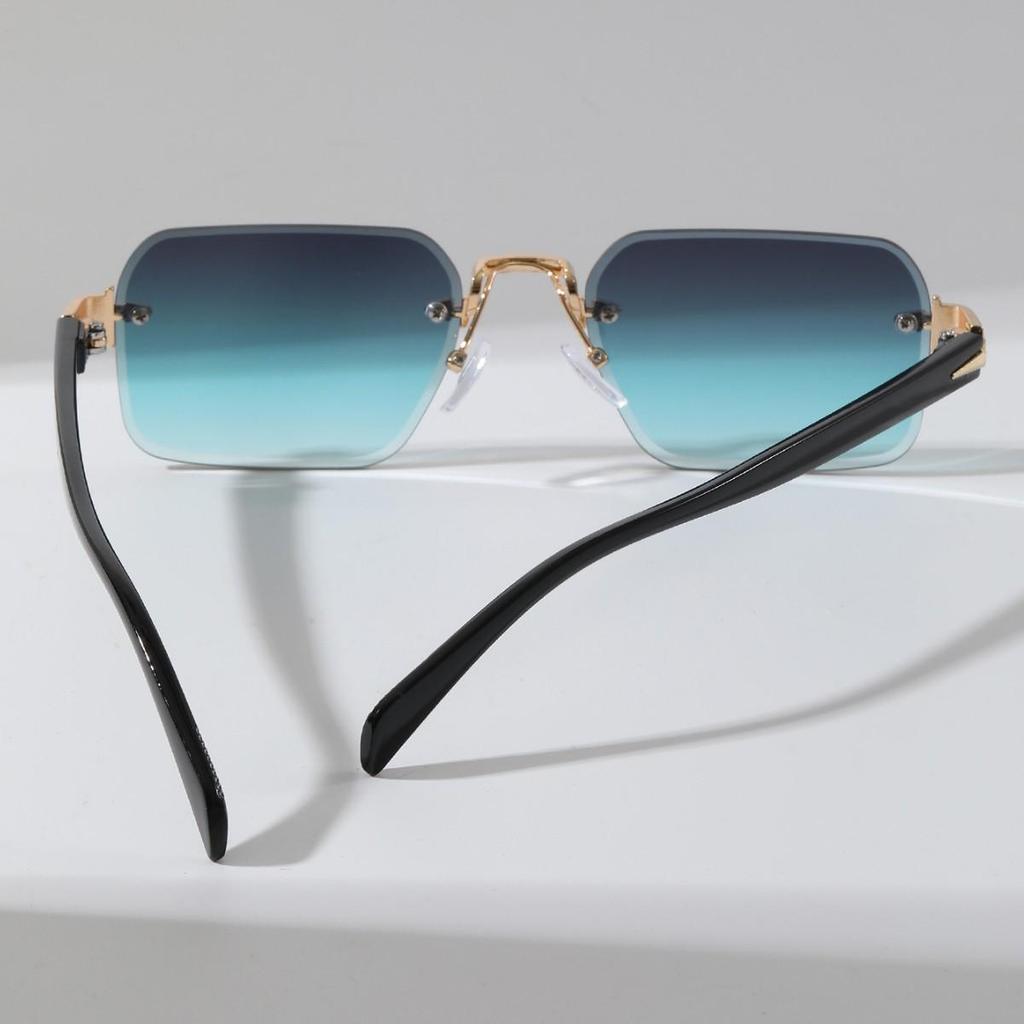 Square Cut-Edge Frameless UV Protection Sunglasses for Men & Women - European & American Style