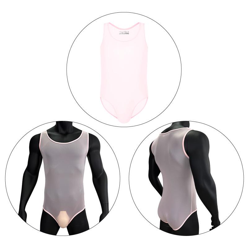 Breathable Transparent Dating Unisex Abdominal Pectoral Bodysuit Men's Shaping Sexy Tights