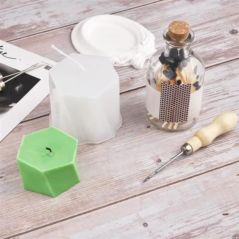 Kužel s kulatým otvorem pro kutily Výroba silikonových forem Děrovací nástroj Ruční vrtačka Vybavení Praktická pomůcka Děrovací Jehla Svíčka Knot Nástroje