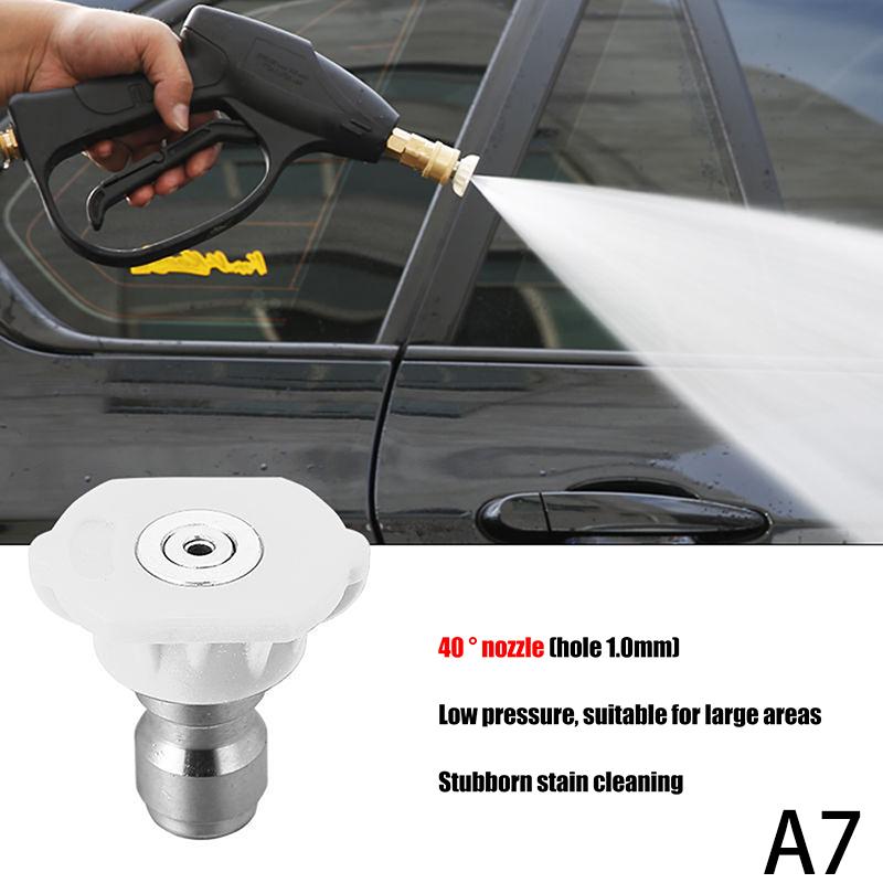 1/5Pcs 1/4Inch Quick Connect Garden Cleaning High Pressure Car Washer Spray Nozzle 0 15 25 40 Degree Watering Soap Nozzle Tip