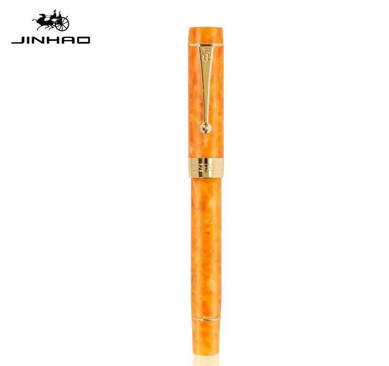 Jinhao 100 Centennial Resin Fountain Pen EF/F M / Bent Nib Golden Clip Business Office School Supplies Stationery PK 9019