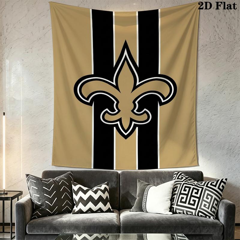 New Orleans Saints Wall Tapestry Aesthetic Wall Hanging Printed Fabric Blanket Decorative Tapestries for Bedroom Living Room Home Decor