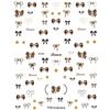 Trendy Mylar Bow Nail Stickers: Embossed Autumn/Winter Collection