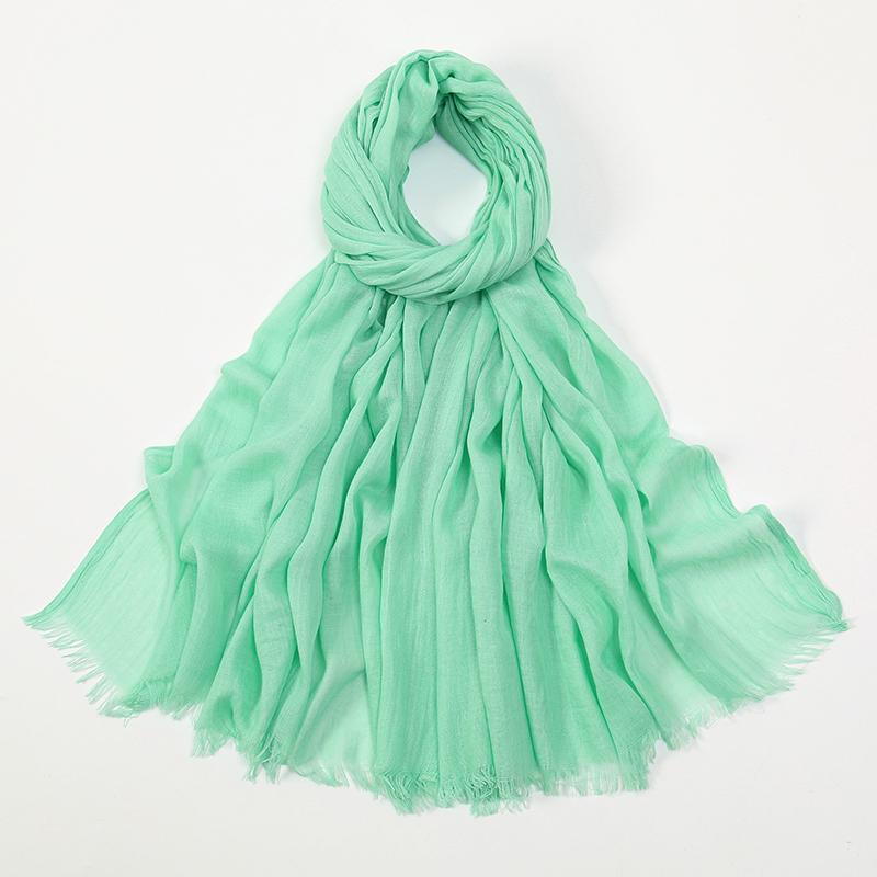 Large Size Cotton Feeling Scarf Women Plain Foulard Femme Luxury Hijab Long Bandana Evening Party Dress Shawls and Wraps