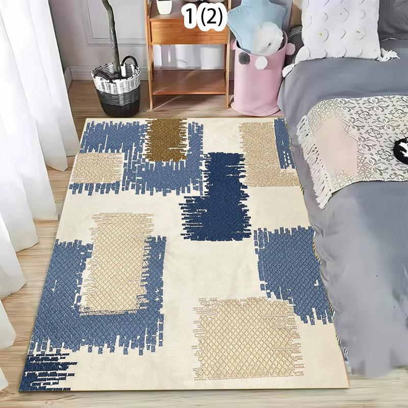 Modern Abstract Area Rug Retro Geometric Floor Mat Non Slip Washable Entryway Doormat Floormat for Living Bedroom Minimalist