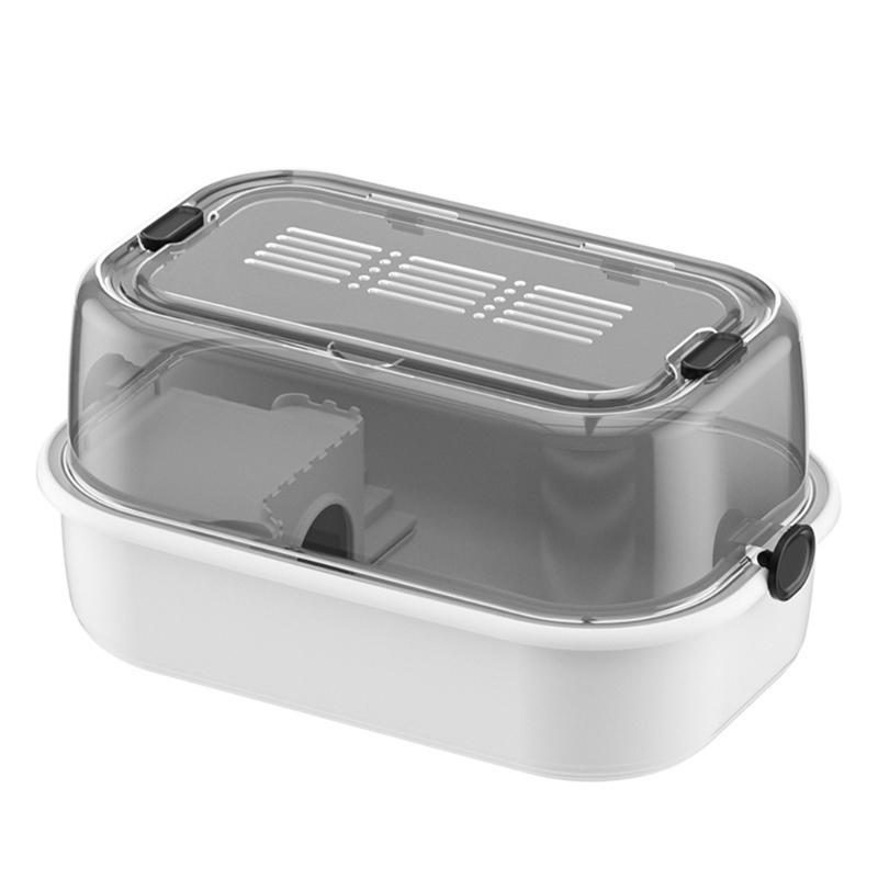 Large Indoor Hamster Habitat Cage with Ventilated Clear Cover Pet Villa Playgrounds for Small Animal Pet Supply 6XDE