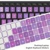 Bilingual Keyboard Stickers 1pcs Durable English/Russian Keyboard Stickers Keycaps, Transparent Adhesive Pads for Laptop, Desktop, Typing Practice