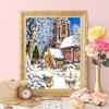 5D Diamond Painting Cross Stitch Winter Landscape Full Round Embroidery
