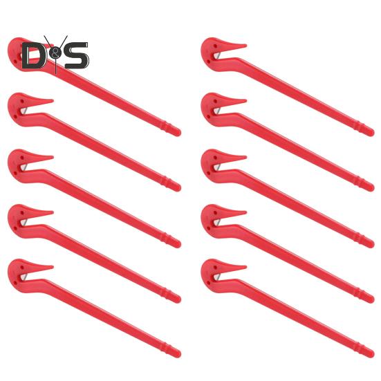 

10 шт. крючок для выдергивания волос, инструмент для удаления резинок для волос, портативный резак для аксессуаров для волос красный