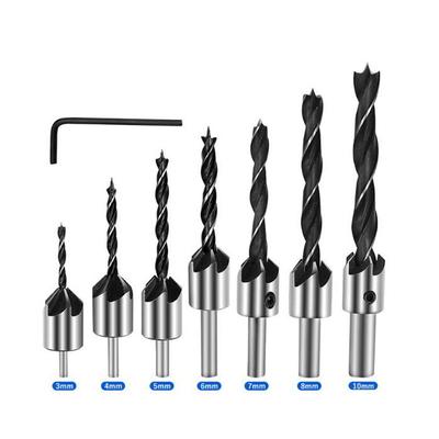 Countersink Drill Bit Set High Speed Steel For Wood Chamfer Boring Woodworking Tool Carpentry Reamer Counterbore Pilot Hole Cut