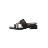 2024 Summer New Full Grain Leather Stiletto High Heel Elegant Lady Daily Wear Buckle Strap Fashion Women Shoes for Women Sandals