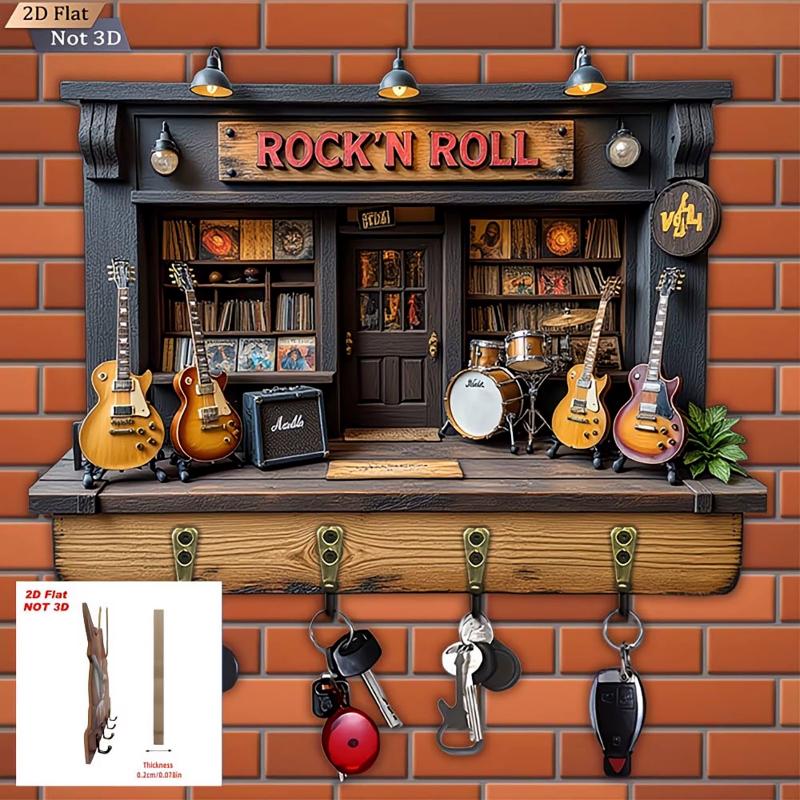 Vintage 3D Wooden Wall Mount Key Hook Retro Hanging Key Holder Rack Ideal Gift for Home Shop Owner Decor Use