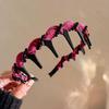 Rhinestone Hairband Elegant Vintage Non Slip Hair Hoop for Women Girls Fashionable Bridal Hair Accessory