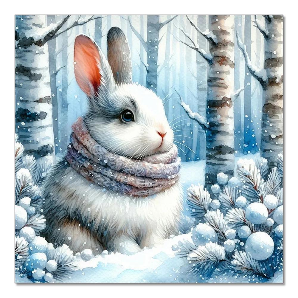 

Full Round Diamond Painting Animal Wolf 5d Diy Diamond Mosaic Landscape Winter Home Decorative Rhinestone Pictures Craft Kit Full Round 20x20CM