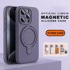 Liduid Silicone Magnetic Stand Phone Case For iPhone 15 14 16 Plus 11 12 13 16 Pro Max Magsafe Charge Protector Soft Cover