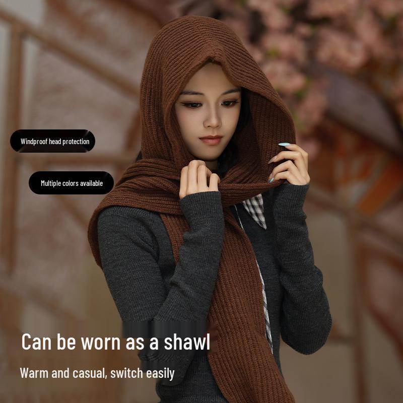 Women's Knitted Hat & Scarf: Japanese and Korean Style Collar & Shawl for Autumn/Winter