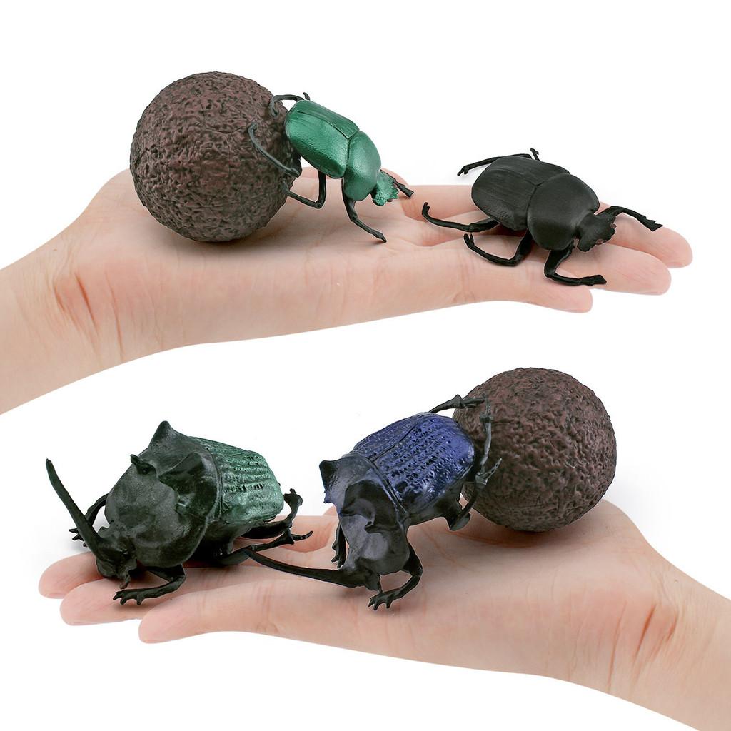 Vibrant Pvc Dung Beetle And Beetle Models Set Of 8 Realistic Insect Figurines For Home Decor