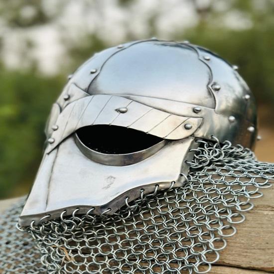 Chainmail Viking Vandal Medusa Steel Helmet Chainmail Hand Forged Armor Best Gift