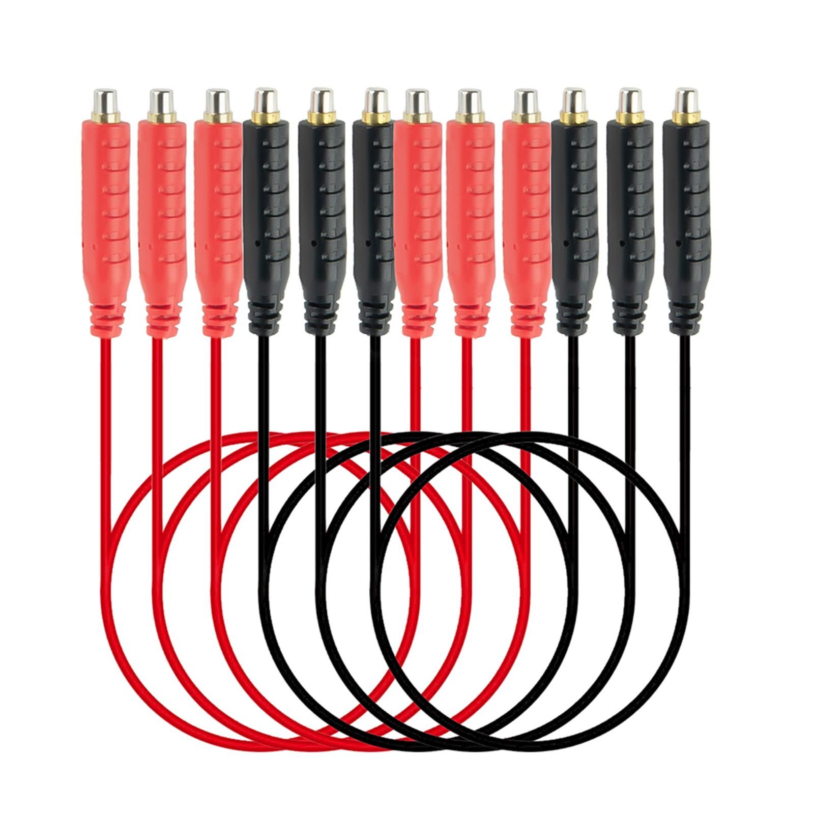 

6PC Magnetic Test Leads Silicon e Soft Flexible Jumper Test Wires 30VAC 5A 3.3ft