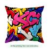 1/4pcs Colorful Street Graffiti S Cushions Pillowcase Polyester Cushion Cover Throw Pillow Pillowcover Home Car Sofa Decor