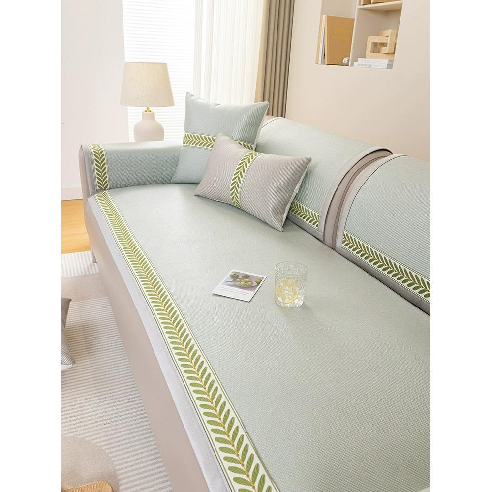 

1 шт. Коврик для дивана из ледяного шелка, прохладный летний, нескользящий, дышащий, охлаждающий, ледяной, для гостиной, все включено, угловой чехол для домашнего декора 1seater 70x70cm