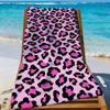 Pink Leopard Print Towel Quick Drying Beach Towels Are Suitable For Swimming Pools Camping Yoga And The Gym