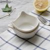 4 Pcs Ceramic Cat Bowls – White Porcelain Cartoon Design, Fruit & Snack Bowls for Kids