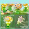 Electric Sunflower Bubble Machine Toy With Adjustable For Kids Engagement And Visual Stimulation
