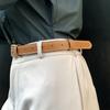 Womens Alluring Thin Waist Belt Ideal For Skirts And Pants In Black White Khaki