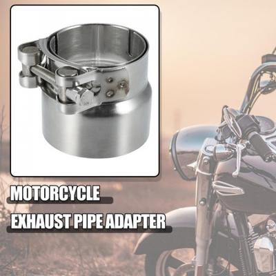 51-62mm 2.0"-2.4" Motorcycle Exhaust Pipe Adapter Connector Reducer Muffler | Rear | Stainless Steel | Silver | 3 Months Manufacturer Warranty |