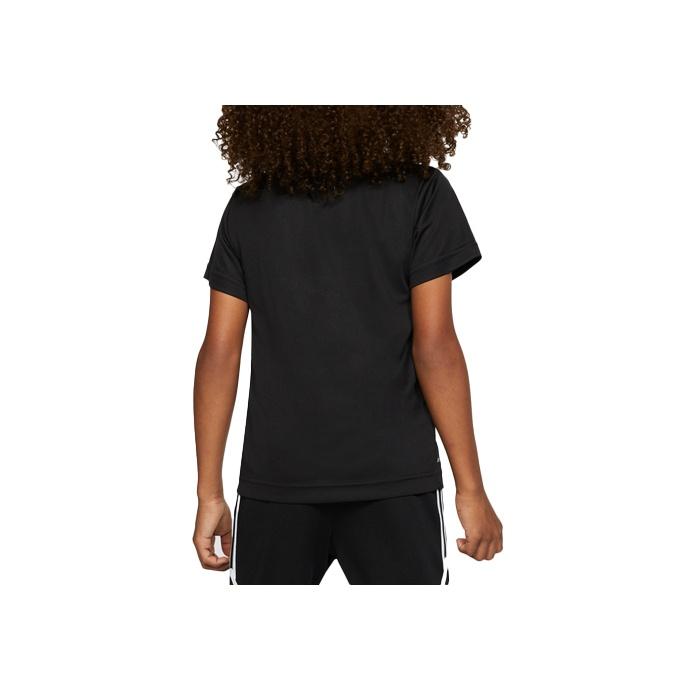 Jordan T-Shirt Color Block Logo Print Pullover Short Sleeve Kids Tops Black HA2892-023