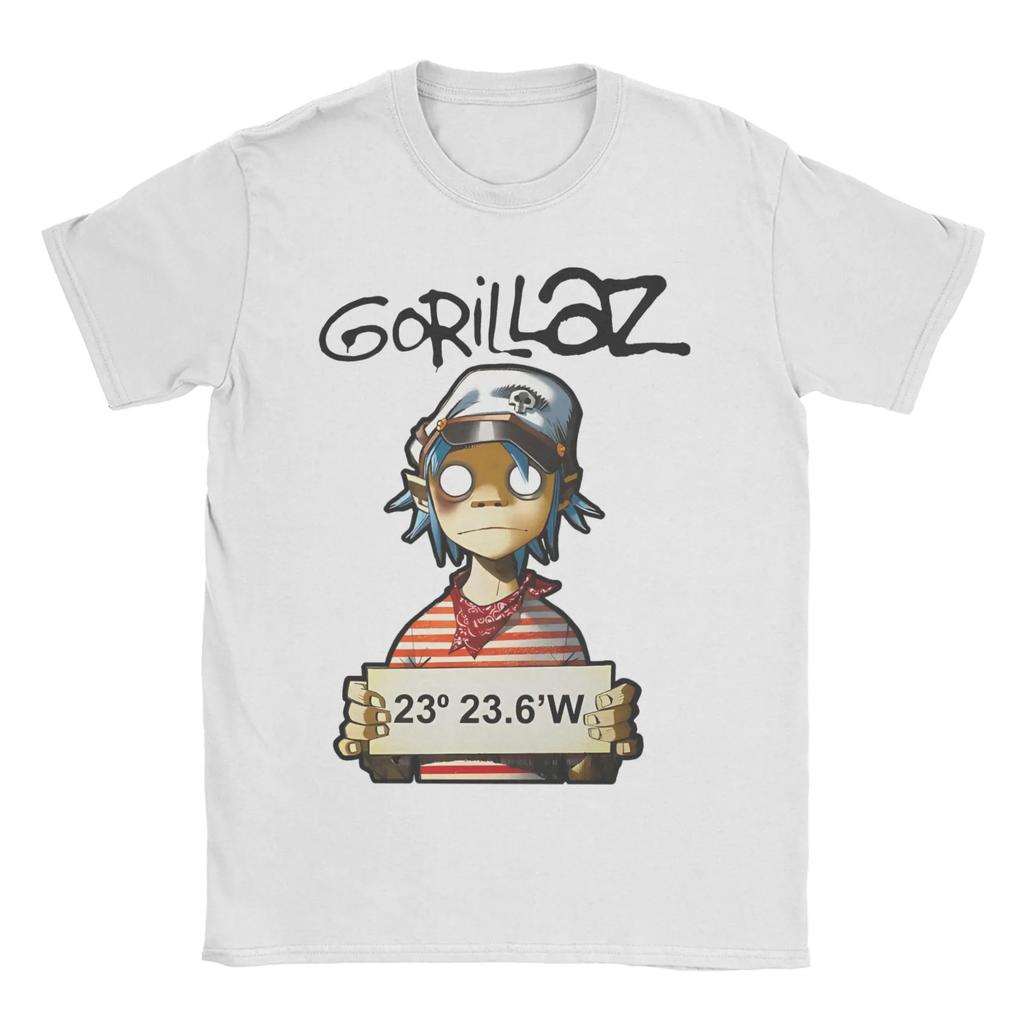 Crazy Punk Rock Gorillazed Music Band T-Shirt Men Women Crew Neck Pure Cotton Short Sleeve Tee Shirt Printed Clothing
