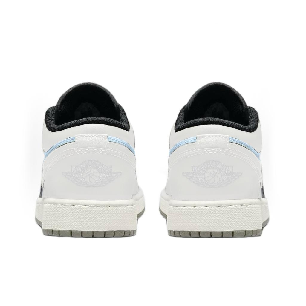 Jordan Air Jordan 1 Light Blue Phantom Abrasion Resistant Low top Vintage Basketball Shoes Unisex Sky Blue 553558-092(Team1119-)