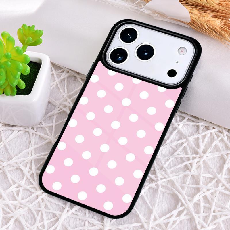 Cute Polka Dots Pink Pattern Phone Case for iPhone 17 Air 16 15 11 12 14 13 Pro Max Shockproof Cover