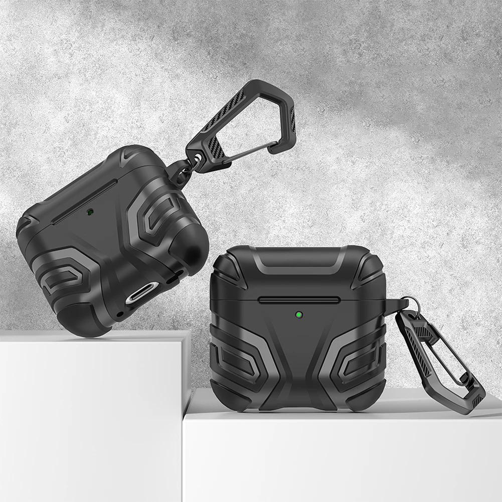 TPU Case for AirPods 4 2025 Protective Cover with Carabiner Anti-Drop Shockproof and Dustproof Design