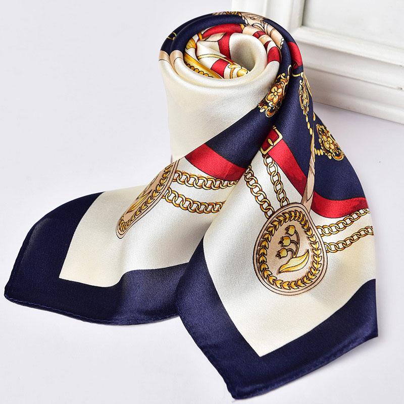 100% Real Silk Square Scarf For Women Print Bandana Natural Silk Headscarf kerchief Small Suqare Silk Scarf Hair Scarves 65x65cm