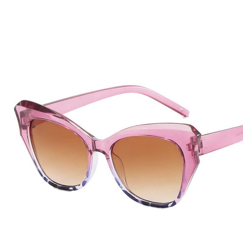 Noi ochelari cu ramă ochi de pisică ochelari de soare clasici cu ramă neagră natural personalizați colorați în contrast pentru femei Ochelari de soare