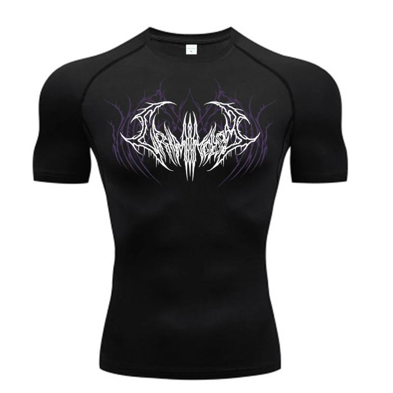 Fashion Compression T-Shirt for Men Short Sleeve Sport Tees Fitness Running Sweat-Resistant Sportsear Casual Gym Elastic Quick Dry Jogging Summer Tops