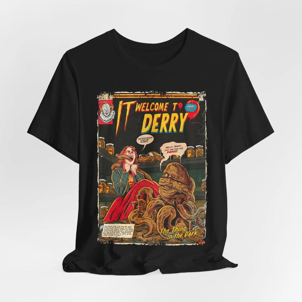 Aesthetic IT Welcomes You To Delhi Movie Tshirts Retro Horror Movie Tshirts Street Fashion Tshirts Printed Pattern Tshirts