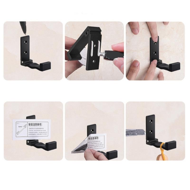 Aluminum Alloy Folding Coat Hook Concealed Robe Towel Coat Hook Wall Mounted Folding Coat Hook Towel Hanger Enduring