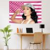 Rosa Niki Amerikanische Flaggen Wandteppich Barb USA Salut Flaggen Poster Wanddekoration Für Schlafzimmer Wohnzimmer Wohnheim Minage Banner