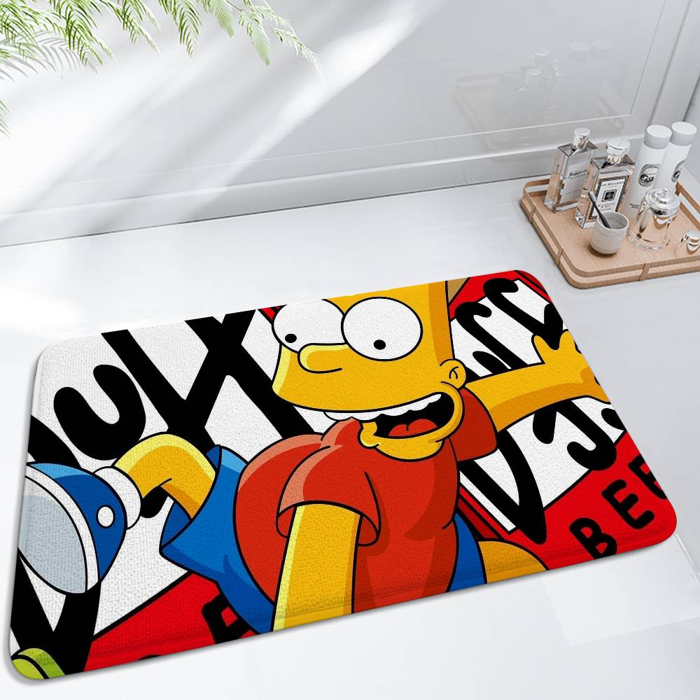 Funny S-Simpsons Floor Mat Bathroom Absorbent Mat Simple Door Dirt-resistant Mat Home Kitchen Mat Foot Mat Entry Mat