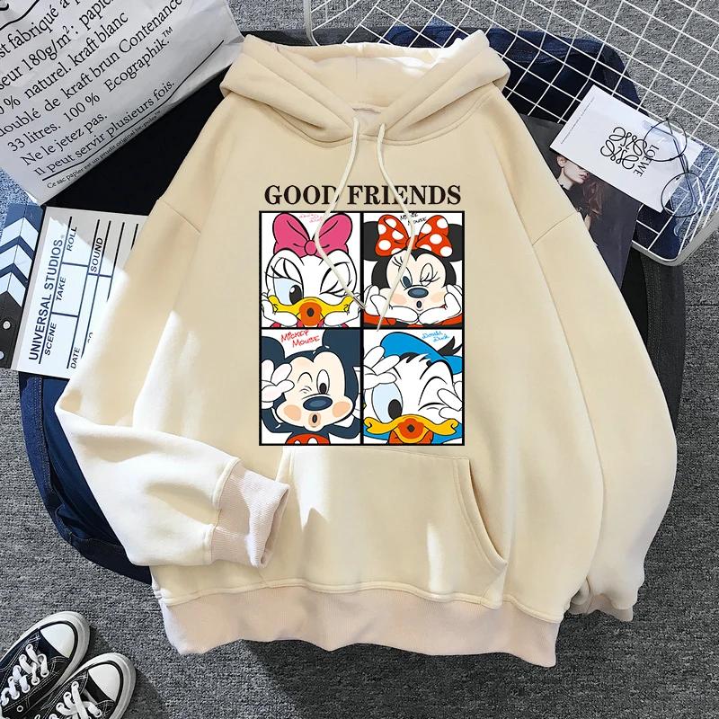 New Comfortable Versatile Couple Printed Hoodie Pocket Kawaii Loose Fashion Top Men's Sweatshirt Cartoon Winter and Autumn Casua
