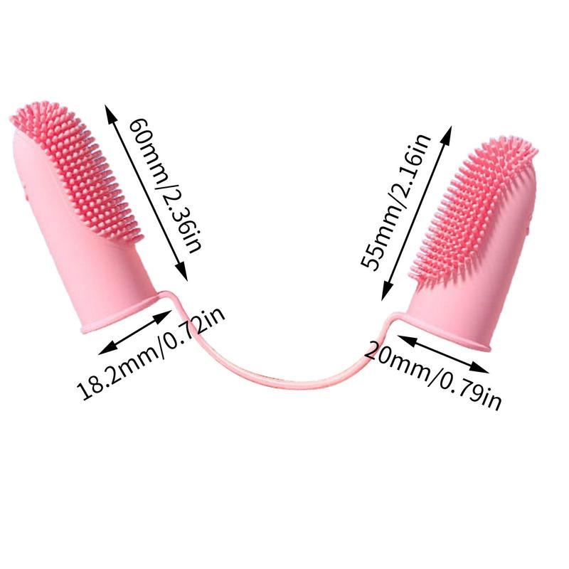 Puppy Tooth Brush Dog Finger Toothbrush For Easy Teeth Cleaning Dental Brush For Small Dogs Cats And Most Pets Two Fingers new