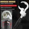 Multifu Adjustable Sink Wrench Household Faucet Arc Tooth Wrench Bathroom Sink Disassembly Installation and Maintenance Tool