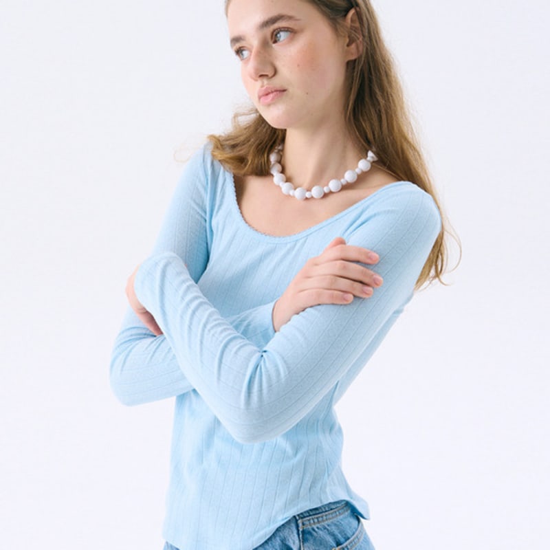 

JUNEJUNE SPACE Colored Necklace_White ONE