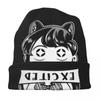 Kawaii Miss Komi Excited Bonnet Hat Goth Street Skullies Beanies Hüte Komi San Anime für Unisex Frauen Strickmütze Frühling Dual-Use-Cap
