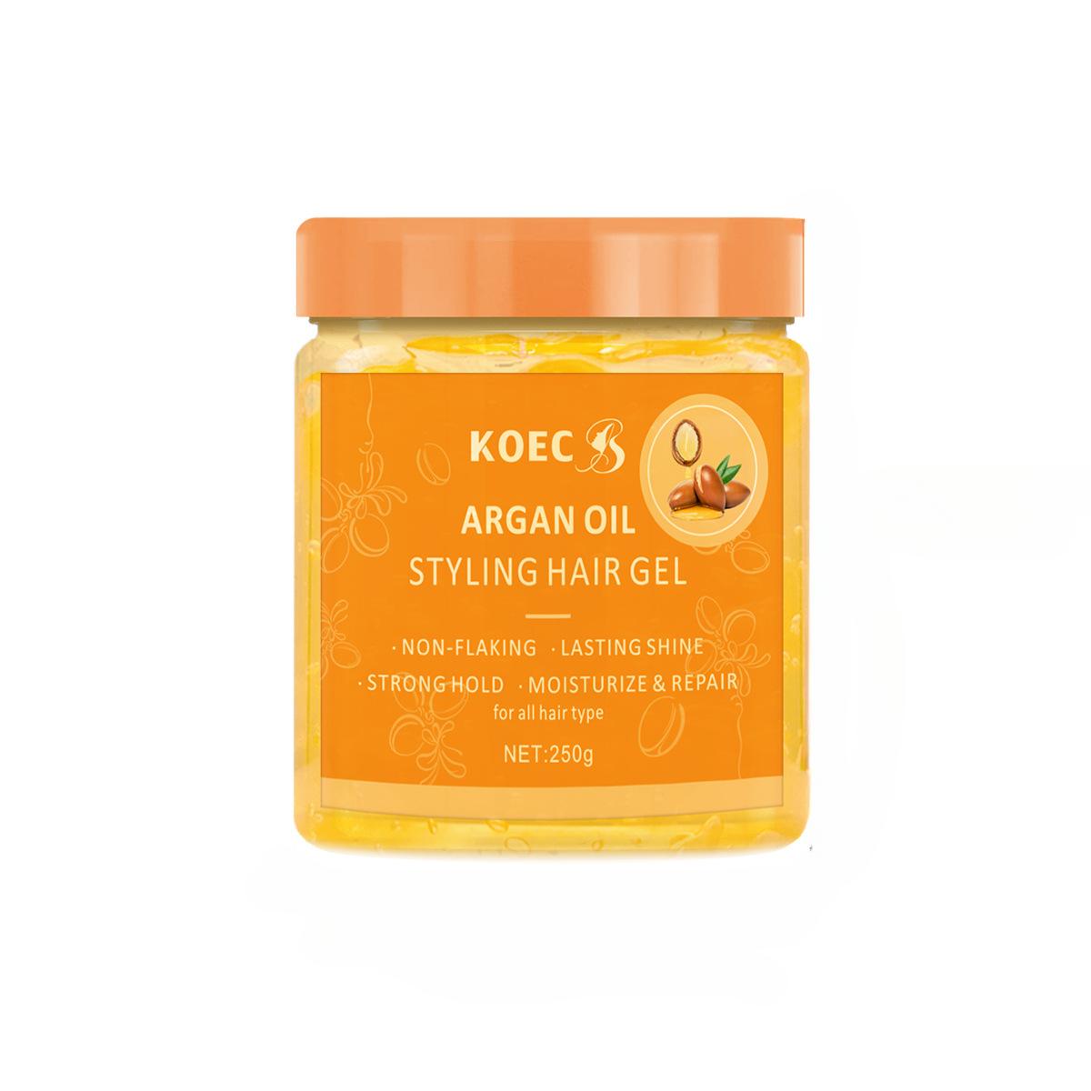 

Гель для укладки волос с аргановым маслом 250 г, восстанавливающий гель для контроля жирности волос, питательный уход за волосами 250g