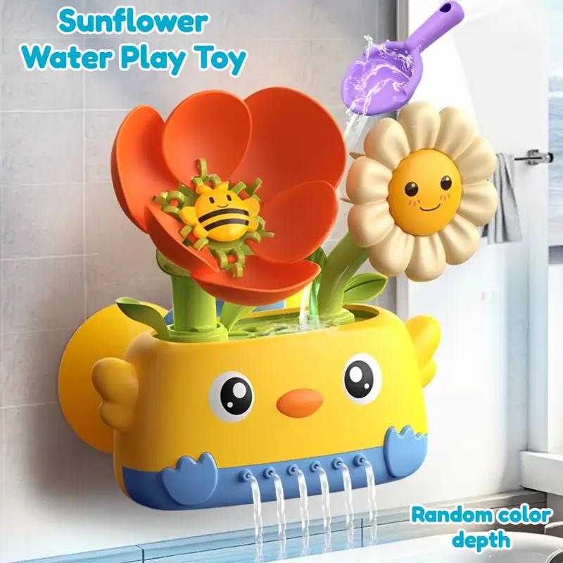 Flower Bath Toys for Kids Rotating Water Play Shower Fun Baby Bath Toys Bathtub Toy Water Pool Toys Toddler Shower Toy Boys Girl