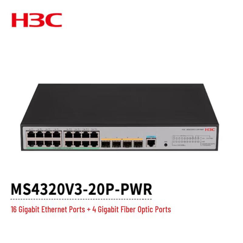 

H3C MS4320V3-20P-PWR Core Ethernet Switch